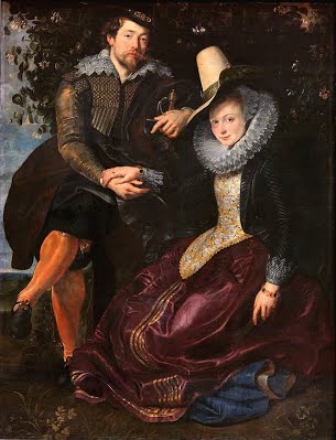 Peter Paul Rubens with his first wife Isabella Brant